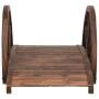 Puente de jardín con media rueda madera maciza abeto 99x50x38cm de , Puentes de jardín - Ref: Foro24-363338, Precio: 112,22 €...