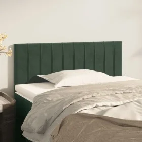 Cabecero de terciopelo verde oscuro 100x5x78/88 cm de , Cabeceros y pies de cama - Ref: Foro24-346239, Precio: 45,53 €, Descu...