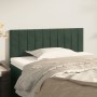 Cabecero de terciopelo verde oscuro 100x5x78/88 cm de , Cabeceros y pies de cama - Ref: Foro24-346239, Precio: 46,60 €, Descu...