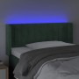 Cabecero con LED de terciopelo verde oscuro 103x16x78/88 cm de , Cabeceros y pies de cama - Ref: Foro24-3123519, Precio: 61,9...