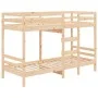 Solid pine wood bunk bed 80x200 cm by , Beds and slatted bases - Ref: Foro24-3139834, Price: 237,40 €, Discount: %