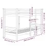 Solid pine wood bunk bed 80x200 cm by , Beds and slatted bases - Ref: Foro24-3139834, Price: 237,40 €, Discount: %