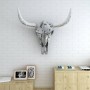 Cráneo de toro decorativo de pared aluminio plateado de , Figuras, esculturas y estatuas - Ref: Foro24-243483, Precio: 107,77...