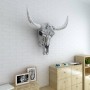 Cráneo de toro decorativo de pared aluminio plateado de , Figuras, esculturas y estatuas - Ref: Foro24-243483, Precio: 107,77...