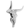 Cráneo de toro decorativo de pared aluminio plateado de , Figuras, esculturas y estatuas - Ref: Foro24-243483, Precio: 107,77...
