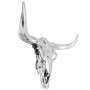Cráneo de toro decorativo de pared aluminio plateado de , Figuras, esculturas y estatuas - Ref: Foro24-243483, Precio: 107,77...
