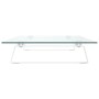 Soporte de monitor vidrio templado y metal blanco 80x35x8 cm de , Bases y elevadores para ordenadores - Ref: Foro24-374221, P...