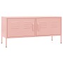 Mueble para TV de acero rosa 105x35x50 cm de , Muebles TV - Ref: Foro24-336229, Precio: 130,89 €, Descuento: %