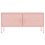 Mueble para TV de acero rosa 105x35x50 cm de , Muebles TV - Ref: Foro24-336229, Precio: 130,89 €, Descuento: %