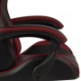 Silla gaming con reposapiés cuero sintético negro y rojo tinto en Sillas de oficina | Comprar online en Foru.es