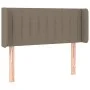 Taupe gray fabric headboard 103x16x78/88 cm by , Headboards and footboards - Ref: Foro24-3119000, Price: 46,19 €, Discount: %