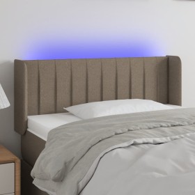 Cabecero con LED de tela gris taupe 103x16x78/88 cm de , Cabeceros y pies de cama - Ref: Foro24-3123468, Precio: 52,02 €, Des...