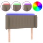 Cabecero con LED de tela gris taupe 103x16x78/88 cm de , Cabeceros y pies de cama - Ref: Foro24-3123468, Precio: 52,02 €, Des...