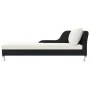 Garden lounger with black synthetic rattan cushion by vidaXL, Loungers - Ref: Foro24-44749, Price: 316,57 €, Discount: %