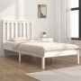 Solid white pine wood bed frame 75x190 cm by , Beds and slatted bases - Ref: Foro24-3103804, Price: 98,43 €, Discount: %