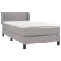 Cama box spring con colchón tela gris claro 80x200 cm de , Camas y somieres - Ref: Foro24-3126357, Precio: 283,04 €, Descuent...
