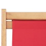 Silla de playa plegable de tela y estructura de madera roja de vidaXL, Sillas de jardín - Ref: Foro24-43999, Precio: 42,87 €,...