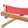 Silla de playa plegable de tela y estructura de madera roja de vidaXL, Sillas de jardín - Ref: Foro24-43999, Precio: 42,87 €,...