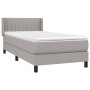 Cama box spring con colchón tela gris claro 80x200 cm de , Camas y somieres - Ref: Foro24-3129825, Precio: 279,12 €, Descuent...