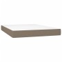 Cama box spring colchón y luces LED tela gris taupe 140x200 cm de , Camas y somieres - Ref: Foro24-3133321, Precio: 464,05 €,...