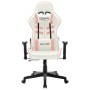 Silla de gaming de cuero sintético blanco y rosa en Sillas gaming | Comprar online en Foru.es