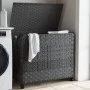 Cesto para ropa sucia con ruedas ratán gris 66x35x60 cm de , Cestas para ropa - Ref: Foro24-372046, Precio: 74,92 €, Descuent...
