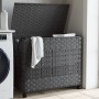 Cesto para ropa sucia con ruedas ratán gris 66x35x60 cm de , Cestas para ropa - Ref: Foro24-372046, Precio: 80,43 €, Descuent...