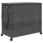 Cesto para ropa sucia con ruedas ratán gris 66x35x60 cm de , Cestas para ropa - Ref: Foro24-372046, Precio: 74,92 €, Descuent...