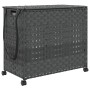 Cesto para ropa sucia con ruedas ratán gris 66x35x60 cm de , Cestas para ropa - Ref: Foro24-372046, Precio: 80,43 €, Descuent...