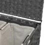 Cesto para ropa sucia con ruedas ratán gris 66x35x60 cm de , Cestas para ropa - Ref: Foro24-372046, Precio: 74,92 €, Descuent...