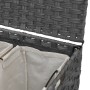 Cesto para ropa sucia con ruedas ratán gris 66x35x60 cm de , Cestas para ropa - Ref: Foro24-372046, Precio: 80,43 €, Descuent...