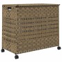 Cesto para ropa sucia con ruedas ratán 66x35x60 cm de , Cestas para ropa - Ref: Foro24-372044, Precio: 100,31 €, Descuento: %