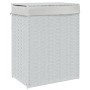 Cesto de ropa sucia con tapa ratán sintético blanco 46x33x60 cm de , Cestas para ropa - Ref: Foro24-372033, Precio: 58,87 €, ...