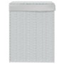 Cesto de ropa sucia con tapa ratán sintético blanco 46x33x60 cm de , Cestas para ropa - Ref: Foro24-372033, Precio: 58,87 €, ...