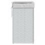 Cesto de ropa sucia con tapa ratán sintético blanco 46x33x60 cm de , Cestas para ropa - Ref: Foro24-372033, Precio: 58,87 €, ...