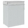 Cesto de ropa sucia con tapa ratán sintético blanco 46x33x60 cm de , Cestas para ropa - Ref: Foro24-372033, Precio: 54,76 €, ...