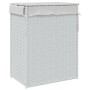 Cesto de ropa sucia con tapa ratán sintético blanco 46x33x60 cm de , Cestas para ropa - Ref: Foro24-372033, Precio: 58,87 €, ...
