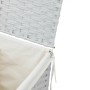 Cesto de ropa sucia con tapa ratán sintético blanco 46x33x60 cm de , Cestas para ropa - Ref: Foro24-372033, Precio: 58,87 €, ...