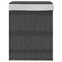 Cesto para ropa sucia con tapa ratán sintético gris 46x33x60 cm de , Cestas para ropa - Ref: Foro24-372031, Precio: 53,47 €, ...