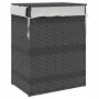 Cesto para ropa sucia con tapa ratán sintético gris 46x33x60 cm de , Cestas para ropa - Ref: Foro24-372031, Precio: 53,47 €, ...
