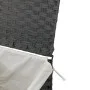 Cesto para ropa sucia con tapa ratán sintético gris 46x33x60 cm de , Cestas para ropa - Ref: Foro24-372031, Precio: 53,47 €, ...