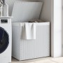 Cesto ropa sucia 2 secciones ratán sintético blanco 53x35x57 cm de , Cestas para ropa - Ref: Foro24-372038, Precio: 60,78 €, ...