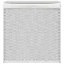 Cesto ropa sucia 2 secciones ratán sintético blanco 53x35x57 cm de , Cestas para ropa - Ref: Foro24-372038, Precio: 59,85 €, ...