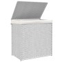 Cesto ropa sucia 2 secciones ratán sintético blanco 53x35x57 cm de , Cestas para ropa - Ref: Foro24-372038, Precio: 60,78 €, ...