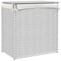 Cesto ropa sucia 2 secciones ratán sintético blanco 53x35x57 cm de , Cestas para ropa - Ref: Foro24-372038, Precio: 60,78 €, ...