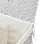 Cesto ropa sucia 2 secciones ratán sintético blanco 53x35x57 cm de , Cestas para ropa - Ref: Foro24-372038, Precio: 59,85 €, ...