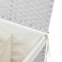 Cesto ropa sucia 2 secciones ratán sintético blanco 53x35x57 cm de , Cestas para ropa - Ref: Foro24-372038, Precio: 60,78 €, ...