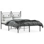 Estructura de cama con cabecero metal negro 120x200 cm de , Camas y somieres - Ref: Foro24-374337, Precio: 95,30 €, Descuento: %