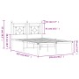 Estructura de cama con cabecero metal negro 120x200 cm de , Camas y somieres - Ref: Foro24-374337, Precio: 95,30 €, Descuento: %