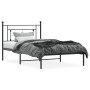 Estructura de cama con cabecero metal negro 107x203 cm de , Camas y somieres - Ref: Foro24-374335, Precio: 74,48 €, Descuento: %